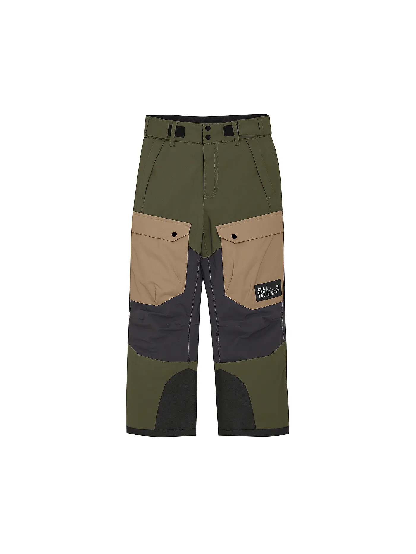 COLOR KIDS | Mädchen Skihose Colorblock | olive